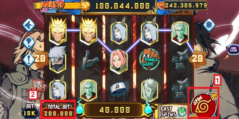 Cách chơi nổ hũ Naruto cơ bản